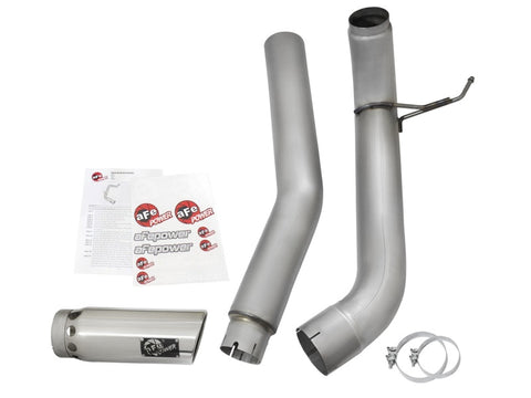 aFe Atlas Exhaust 5in DPF-Back Exhaust Aluminized Steel 2016 Nissan Titan XD V8-5.0L w/ Polished Tip - 49-06112-P