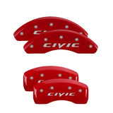 MGP 4 Caliper Covers Engraved Front & Rear MGP Yellow Finish Black Char 2008 Honda Civic - 20223SCIVRD
