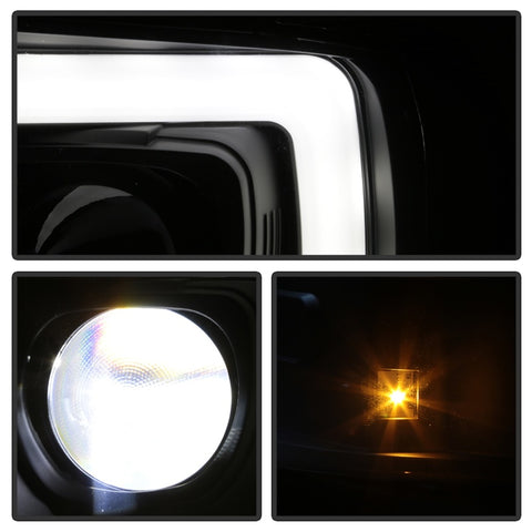 Spyder 05-07 Ford F250/350/450 Super Duty Projector LED Black PRO-YD-FS05V2PL-BK - 5087911
