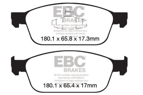 EBC 12+ Ford Focus 2.0 Turbo ST Redstuff Front Brake Pads - DP32145C
