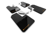 Rally Armor 21-25 Ford Bronco (Steel Bmpr - NO Rptr/Sprt - NO RR/RB) Blk Mud Flap w/Cy Orange Logo - MF85-NO-ST-COR