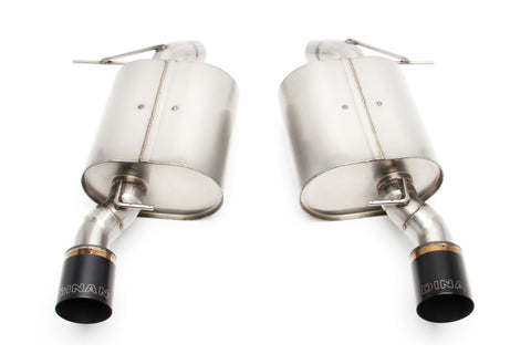 Dinan 07-13 BMW 335i/335is/335xi (E92/E93) Free Flow Axleback Exhaust System - Black Tips - D660-0011-BLK