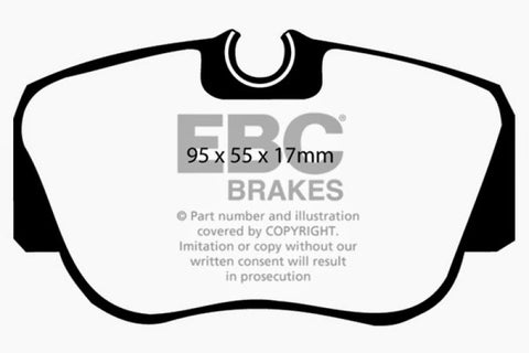 EBC 84-86 Mercedes-Benz 190/190E 2.3 Redstuff Front Brake Pads - DP3778C