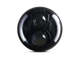 Raxiom 97-18 Jeep Wrangler TJ & JK 6-LED Headlights w/ Partial Halo- Blk Housing (Clear Lens) - J135442