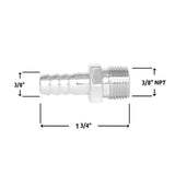 Spectre Fuel Fitting 3/8in. Hose Barb NPT Threads - Chrome - 5945