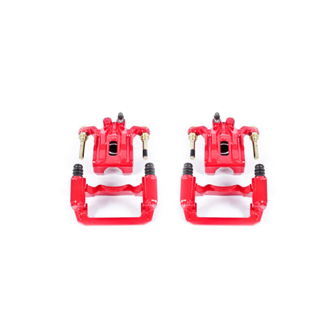 Power Stop 05-18 Nissan Frontier Rear Red Calipers w/Brackets - Pair - S2994