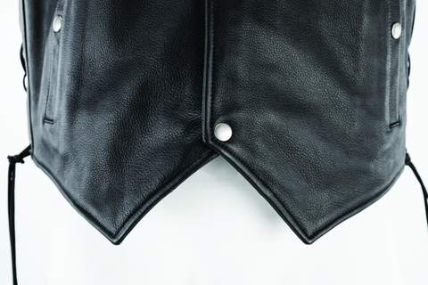 River Road Old Skool Leather Vest Black - Large - 094433
