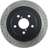 StopTech 06-07 Subaru Impreza WRX (Exc STi) Slotted & Drilled Right Rear Rotor - 127.47025R