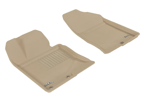 3D MAXpider 2011-2014 Hyundai Sonata/2015 Sonata Hybrid Kagu 1st Row Floormat - Tan - L1HY03811502