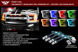 Oracle 15-17 Ford F-150 Headlight DRL Upgrade Kit - ColorSHIFT w/ Simple Controller - 2395-504