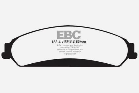 EBC 11+ Chrysler 300 Limited 3.6 4WD Greenstuff Front Brake Pads - DP22139