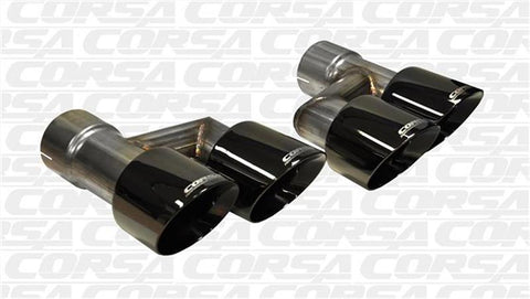 Corsa 2015-2017 Ford Mustang GT 5.0 Black Quad Tips Kit - 14333BLK
