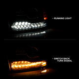 ANZO 2009-2018 Dodge Ram 1500 Projector Headlights Plank Style Halo w/Switchback Matte Black - 111489