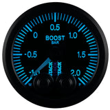 Autometer Stack 52mm -1 to +2 Bar (Incl T-Fitting) Pro-Control Boost Pressure Gauge - Black - ST3511