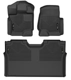 Husky Liners 15-23 Ford F-150 SuperCrew Cab X-Act Contour Front & 2nd Row Seat Floor Liners - Black - 53498