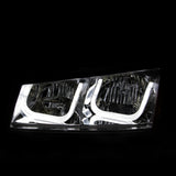 ANZO 2003-2006 Chevrolet Silverado 1500 Projector Headlights w/ U-Bar Chrome - 111313