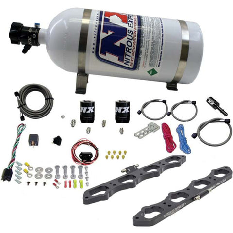 Nitrous Express Ford Coyote 5.0L V8 Nitrous Wet Port Plate Kit w/10lb Bottle - 20956-10