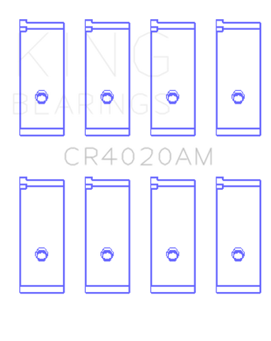 King Engine Bearings Suzuki G-13 (Size +0.50mm) Connecting Rod Bearing Set - CR4020AM1.5