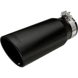 MagnaFlow Tip Stainless Black Coated Single Wall Round Single Outlet 5in Dia 4in Inlet 13in L - 35238