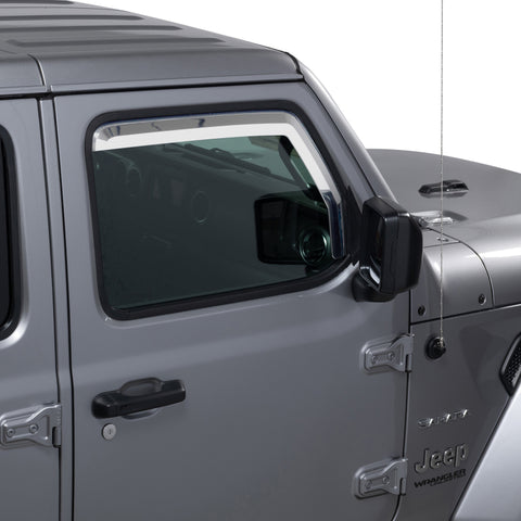 Putco 20-21 Jeep Gladiator JT/JL Element Chrome Window Visors (Front Only) - 480220