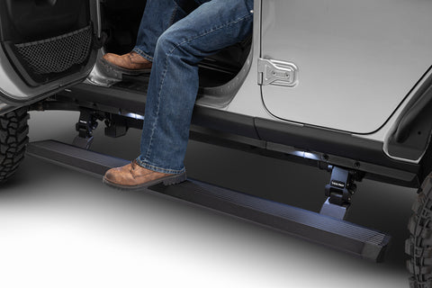 RealTruck 18-24 Jeep Wrangler 4dr VoltStep Electric Running Board Kit (Drilling Req.) - Tex. Blk - 20450674PC