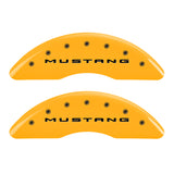 MGP 4 Caliper Covers Engraved Front 2015/Mustang Engraved Rear 2015/GT Yellow finish black ch - 10200S2MGYL