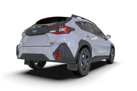 Rally Armor 24-26 Subaru Crosstrek Black UR Mud Flap Red Logo - MF106-UR-BLK-RD