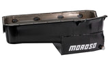 Moroso Pre-80 Chevrolet SBC (w/Driver Side Dipstick) Wet Sump 7qt 7.5in Steel Oil Pan - Black - 21316
