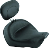 Mustang 06-17 Harley Dyna Wide Touring Solo Seat w/ Driver Backrest - Black - 79358