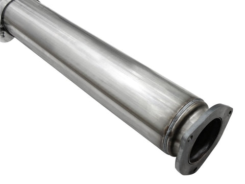 aFe MACHForce XP Exhaust 5in DPF-Back Stainless Steel Exhaust 2015 Ford Turbo Diesel V8 6.7L No Tip - 49-43064