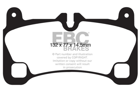 EBC 08 Porsche Cayenne 4.8 Turbo Extra Duty Rear Brake Pads - ED91836