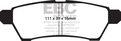 EBC 05+ Nissan Frontier 2.5 2WD Greenstuff Rear Brake Pads - DP61746