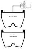 EBC 06-09 Audi RS4 4.2 (Cast Iron Rotors) Yellowstuff Front Brake Pads - DP41513R