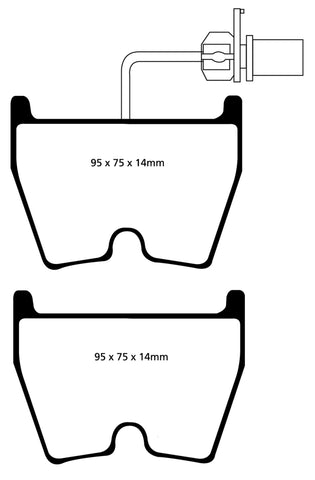 EBC 06-09 Audi RS4 4.2 (Cast Iron Rotors) Yellowstuff Front Brake Pads - DP41513R