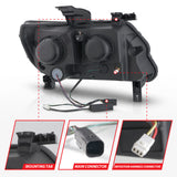 ANZO 15-22 Chevrolet Colorado Full LED Projector Headlights w/ Initiation & Sequential - Black - 111615