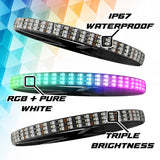 XKGlow XKmax 15in LED Ultra 3-Row Wheel Ring Light Kit w/RGBW Color Chasing App Control - MX-WHEEL-KITD