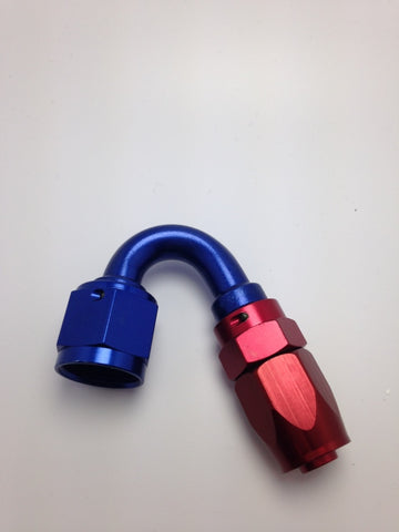 Fragola -10AN x 150 Degree Pro-Flow Hose End - Blue/Red - 231510