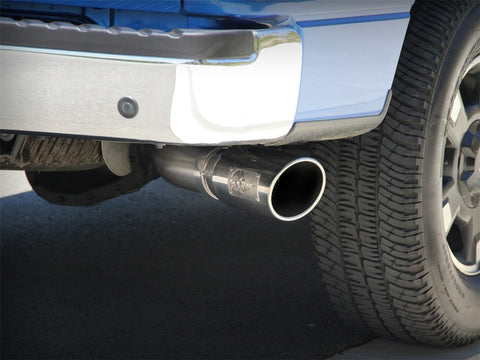 aFe MACHForce XP Exhaust Cat-Back SS-409 4in Polished Tip 11-12 Ford F-150 EcoBoost V6-3.5L (tt) - 49-43041-P
