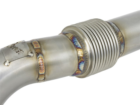 aFe Twisted Steel Header Up-Pipe 08-10 Ford Diesel Trucks V8-6.4L (td) - 48-33016