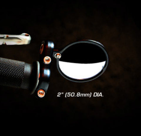 CRG Blindsight 2 in. Round Bar-End Mirror - Black - BS-100