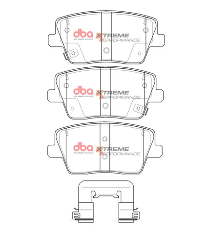 DBA 22-23 Hyundai Veloster (w/Solid Rear Rotor) Rear XP Performance Brake Pads - DB15013XP