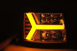 AlphaRex 07-13 Chevy 1500HD NOVA LED Proj Headlights Plank Style Chrm w/Activ Light/Seq Signal - 880207