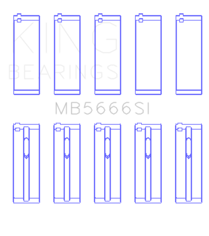 King Engine Bearings Mercedes Benz M271 C-Class (Size +0.25mm) Main Bearing Set - MB5666SI0.25