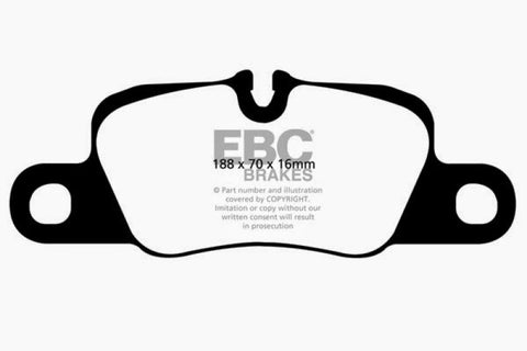EBC 12-15 Porsche 911 (991) (Cast Iron Rotor only) 3.8 Carrera S Redstuff Rear Brake Pads - DP31858C
