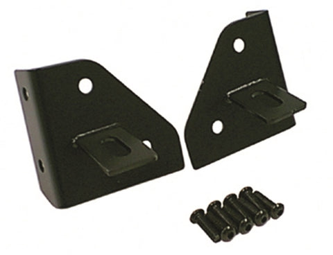 Rugged Ridge 76-95 Jeep CJ/YJ Black Windshield Hinge Light Brackets - 11027.01