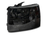 Raxiom 07-14 Chevrolet Silverado 1500 HD Axial OEM RepHeadlights- Chrome Housing- Smoked Lens - S122324