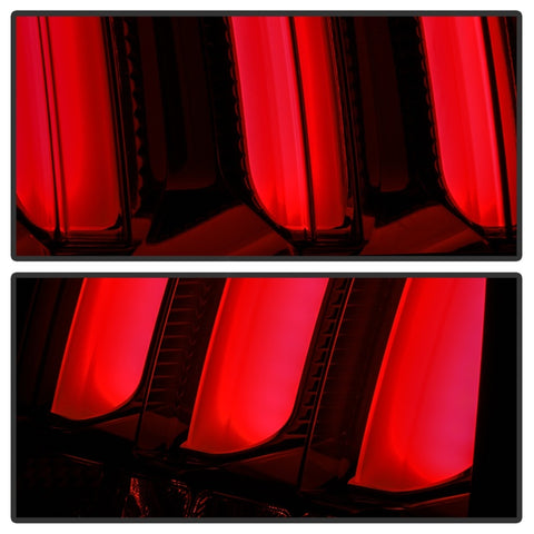 Spyder 05-09 Ford Mustang (Red Light Bar) LED Tail Lights - Smoke ALT-YD-FM05V3-RBLED-SM - 5086723