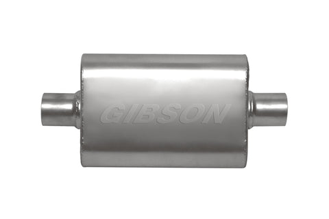 Gibson CFT Superflow Center/Center Oval Muffler - 4x9x13in/3in Inlet/3in Outlet - Stainless - 55113S