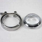 Granatelli 3.0in V-Band Mild Steel Flat Flanges w/Clamp - 308530-M