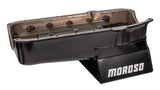 Moroso 86-Up Chevrolet SBC (w/1 Piece Rear Main Seal) Wet Sump 7qt 8.25in Steel Oil Pan - Black - 20206